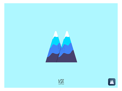 36Types - Letter- M (ASR Design) 36 days of type asrahimdesign asrdesign flat illustration flatdesign icon illustration mountain typography vector