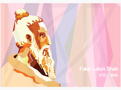 Fakir Lalon Shah cartoon cartoon illustration fanart illustration illustration art portrait sadhu sufi wpap portrait