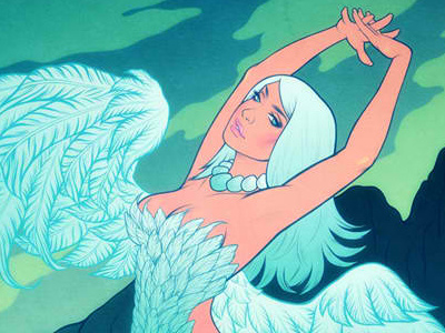 Siren fantasy feathers girl myth mythology siren wings