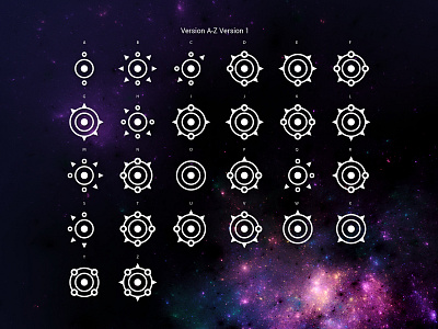 Space Alien font Circle