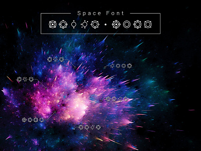 SpaceFont - Finished abstract alien circles creative market font font design mysterious mystic mystical space