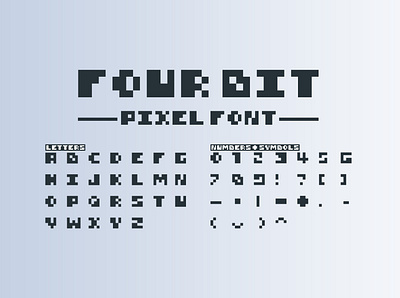 4Bit Pixel Font 4bit bit block brick digital font font design font family fonts gaming pixel pixel art retro video game