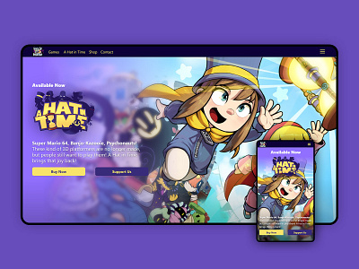 hat in time Design concept concept gaming hat hat in time in mobile platformer redesign time video videogame visual website