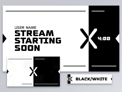 X Factor abstract black white brand digital geometic graphic design identity negative shape simple split stream theme twitch ui vector x ying yang yingyang youtube