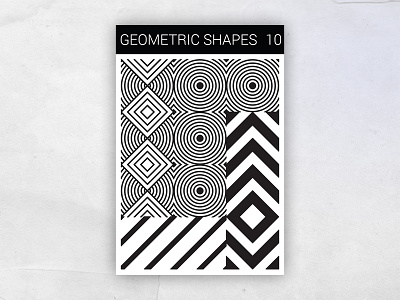 Geometric Shapes #10 bw craft design digital geometric geometric shape graphic design illustration poster shape shapes