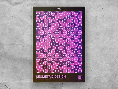 Geometric shape poster 25 abstract color craft creative market design digital flat geometric gradiant gradient illustration paper pattern pattern a day pink poster shape shapes wallpaper