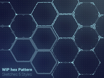 WIP Hex pattern sketches background draw graphic graphic ui gui hex hex pattern hexpattern hud ui interface movie ui pattern quick sketches wip
