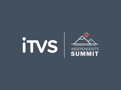 ITVS independents summit version 4 with icon graphic logo icon icon logo illustration illustration logo independent independents itvs lockup logo mark mountain summit v4