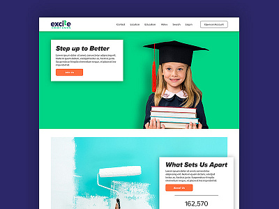 excite credit union home page mock up fast home page homepage homepagedesign interface mockup speed speed design uxui website