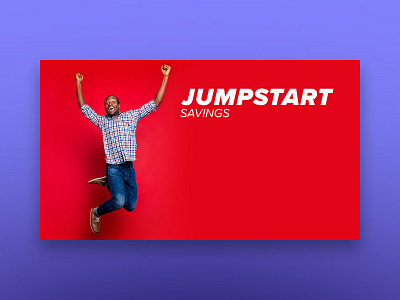Jumpstart Savings - Visual brand design branding credit union identity design jump jumpstart saving start visual