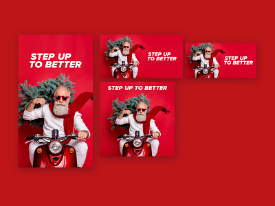 fun social post for xmis better brand cristmas digital fun marketing post red santa social step up