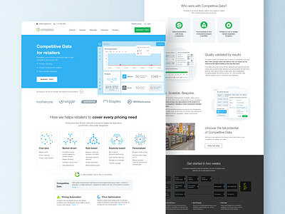 Pricing Platform: landing page for product site