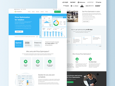 Pricing Platform: landing page for product site