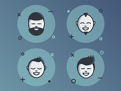 Man avatar icons avatar icons illustration vector