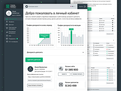 Dashboard for Token crypto currency currency dashbaord design finance payment profile token ui web