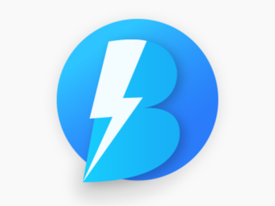 B Flash Logo app icon b b with flash flashing icon