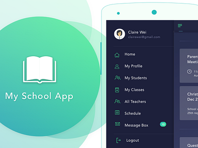 My School App - (A detailed UX Analysis) education app information architecture learning organization app personas scenario school app uiux