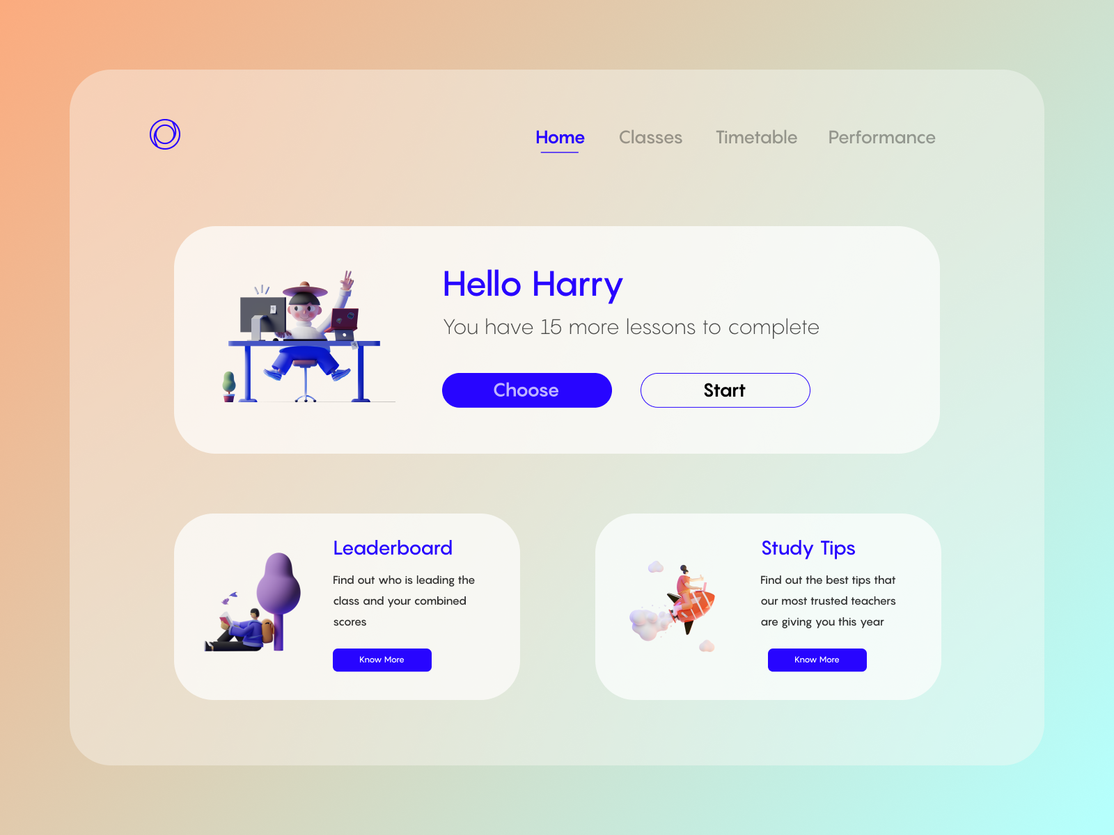 Learning App Exploration by Harry on Dribbble