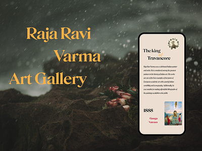 Raja Ravi Varma Art Gallery art brand identity design mobile design mobile website typography ui ui ux web design website website concept website design