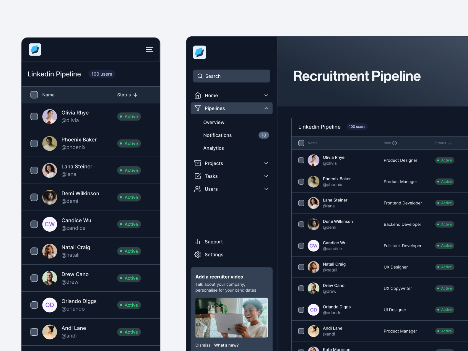 Recruitment SaaS Tool 🙋 by Harry on Dribbble