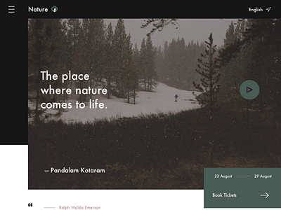 Nature Travel Website branding typography ui ui ux website