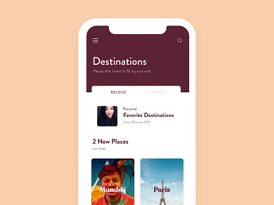 Destinations that I want to fill my Soul with app app design brand design brand identity branding branding design design iphone iphone app iphone x mobile mobile app mobile app design mobile apps mobile ui mumbai typography ui ui ux ux