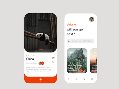 Travel App app app design brand design brand identity branding design typography ui ui ux ux