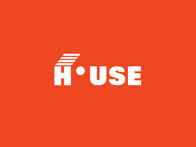 "House" word mark Logo creative house negative space logo word mark logo