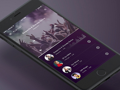 Music Screen app dark mobile screen music player screen ui