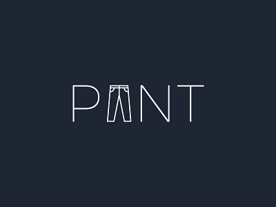 Pant word mark brand illustration logo minimal pant simple word mark