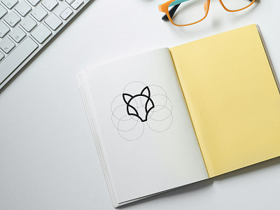 Fox mark logo animal design fox line art logo logotype mark minimal modern symbol