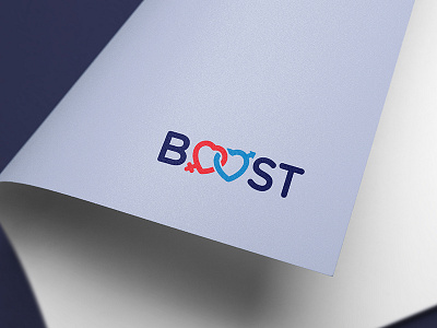 Boost clean concept logo modern typography ui word logo wordmark