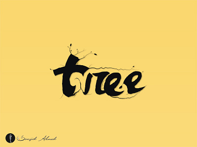 Tree Perception Shift bangla typography calligraphy clean conceptual gach lettering tree tree typography