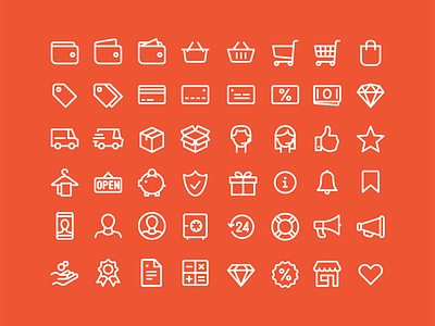 Shopping Icons for free icons line icons solid icons thin icons