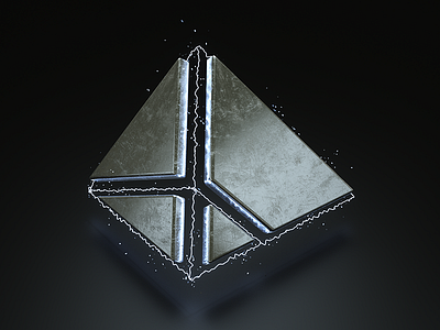 Visualization logo v3 3d cinema4d digital art metal modeling octane render visualization