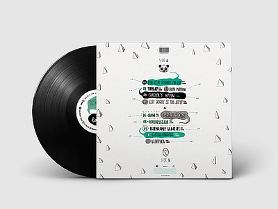 Vinyl Design - Panda Bear - Tomboy (Back) cover artwork cover design design diseño gráfico graphic design illustration logo marca music typography uba vinyl vinyl cover