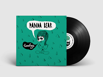 Vinyl Design - Panda Bear - Tomboy (Front) brand branding cover cover art cover artwork cover design design diseño gráfico graphic design illustration music typography uba vinyl vinyl cover