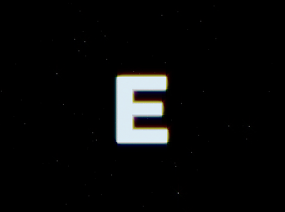 E 2d animated gif animation animography design dribbble illustration letter logo motion motion design space typogaphy vector