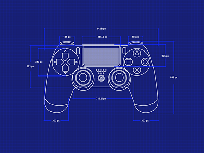 PS4 Controller Blueprint africa blueprint design figma illustration