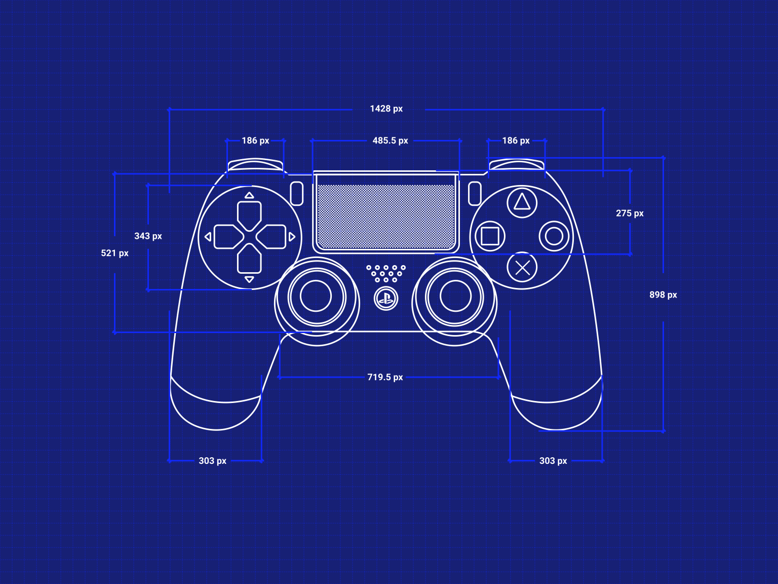 PS4 Controller Blueprint by Namnso Ukpanah on Dribbble