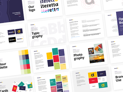 Branding Identity designs for Iteretta assets branding cards colors figma fonts identity iteretta logo newsletters typography
