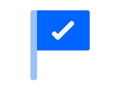Uptick Objectives Icon - Full color app duotone flat icon illustration ui