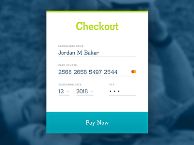 002 Credit Card Checkout blue checkout creditcard dailyui form green mastercard payment slab sherif