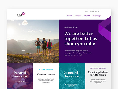 RSA Insurance Web Concept design typograhy ui visual design web
