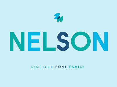 Nelson - San Serif Family font font design fontself free