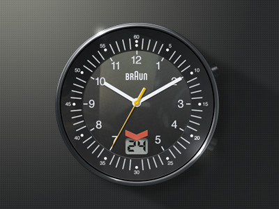 Braun BN0087 clock dark icon psd ui watch