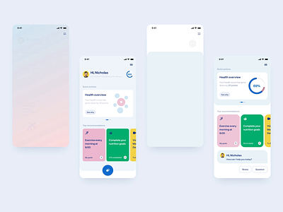 Kyla - Early Chat Concepts ai animated app app design b2b chat components design agency health medical native personal personalised principle style guide ui wellbeing