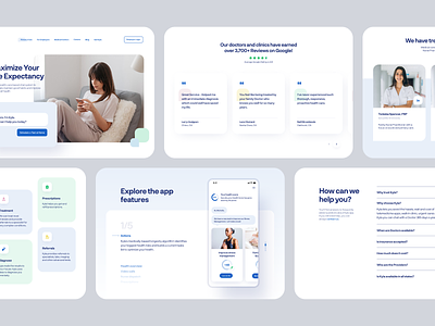Kyla - Web Layouts branding chat clean components covid design agency design system healthcare inspiration interactive landing page medical personal popular saas trending ui webdesign wellbeing