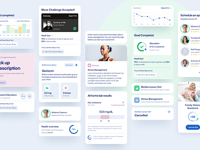Kyla - App Widgets ai app bayesian card chat components design agency healthcare interaction medical minimal native personalised saas startup ui wellbeing wellness widget