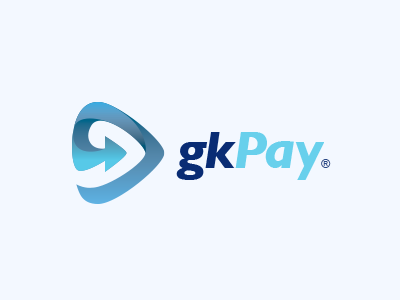 Gkpay black brand corporate flat identity logo mono solid type